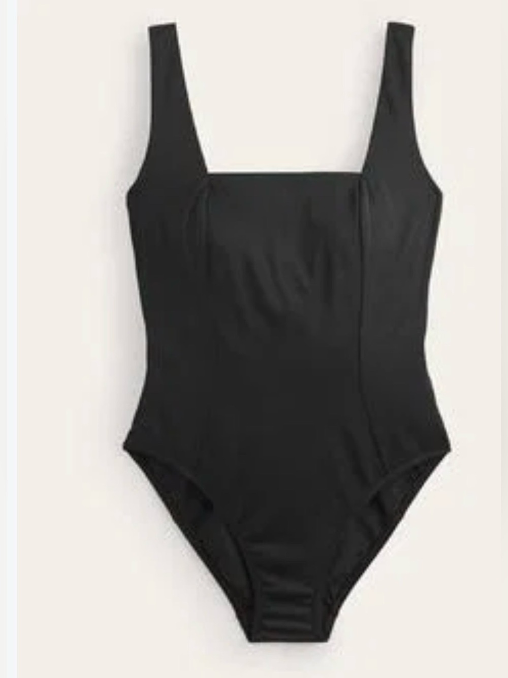 BODEN Square-Neck Panelled Swimsuit one piece black US sz 6 women